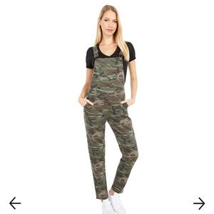 Miss Me camo denim overalls